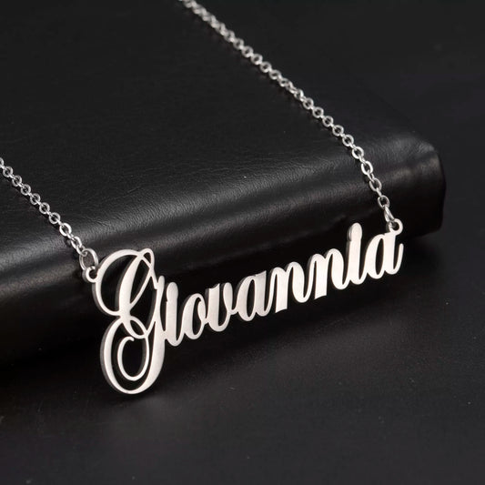 Personalized Name Necklace Gold Stainless Steel Necklace for Women and Men