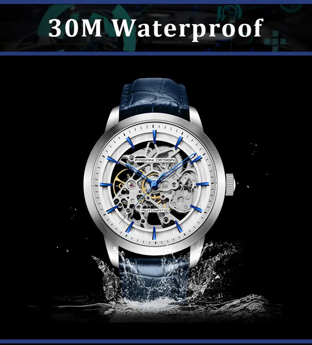 New Men Luxury Automatic Mechanical Watch Stainless Steel Waterproof