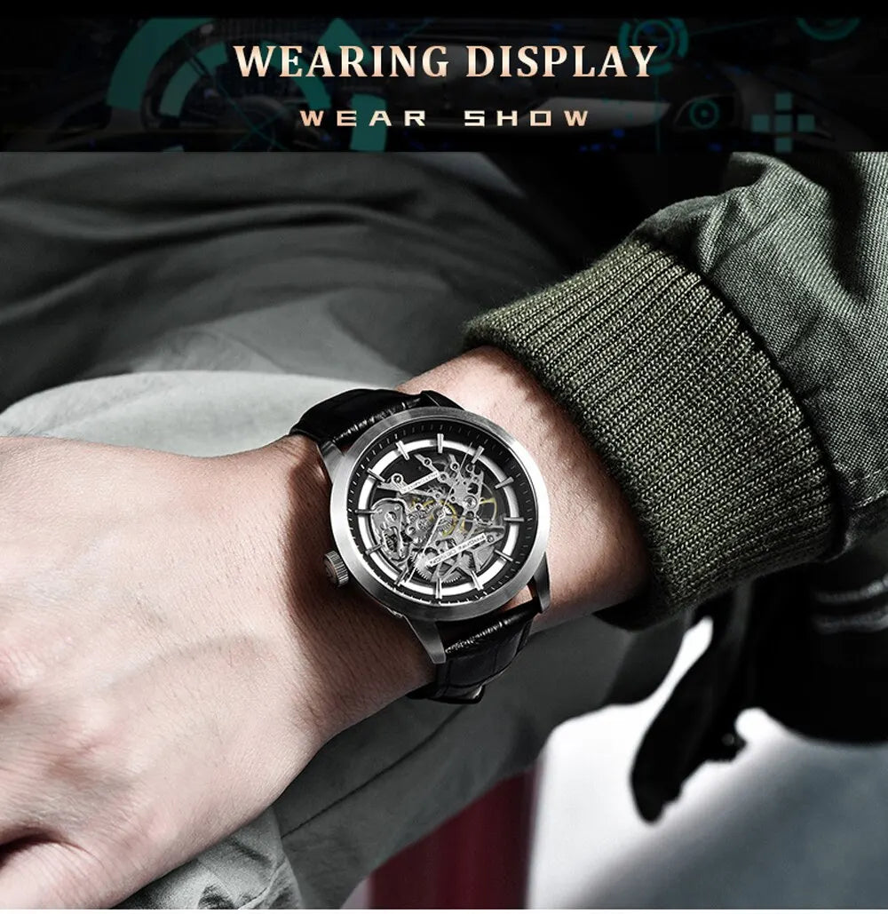 New Men Luxury Automatic Mechanical Watch Stainless Steel Waterproof