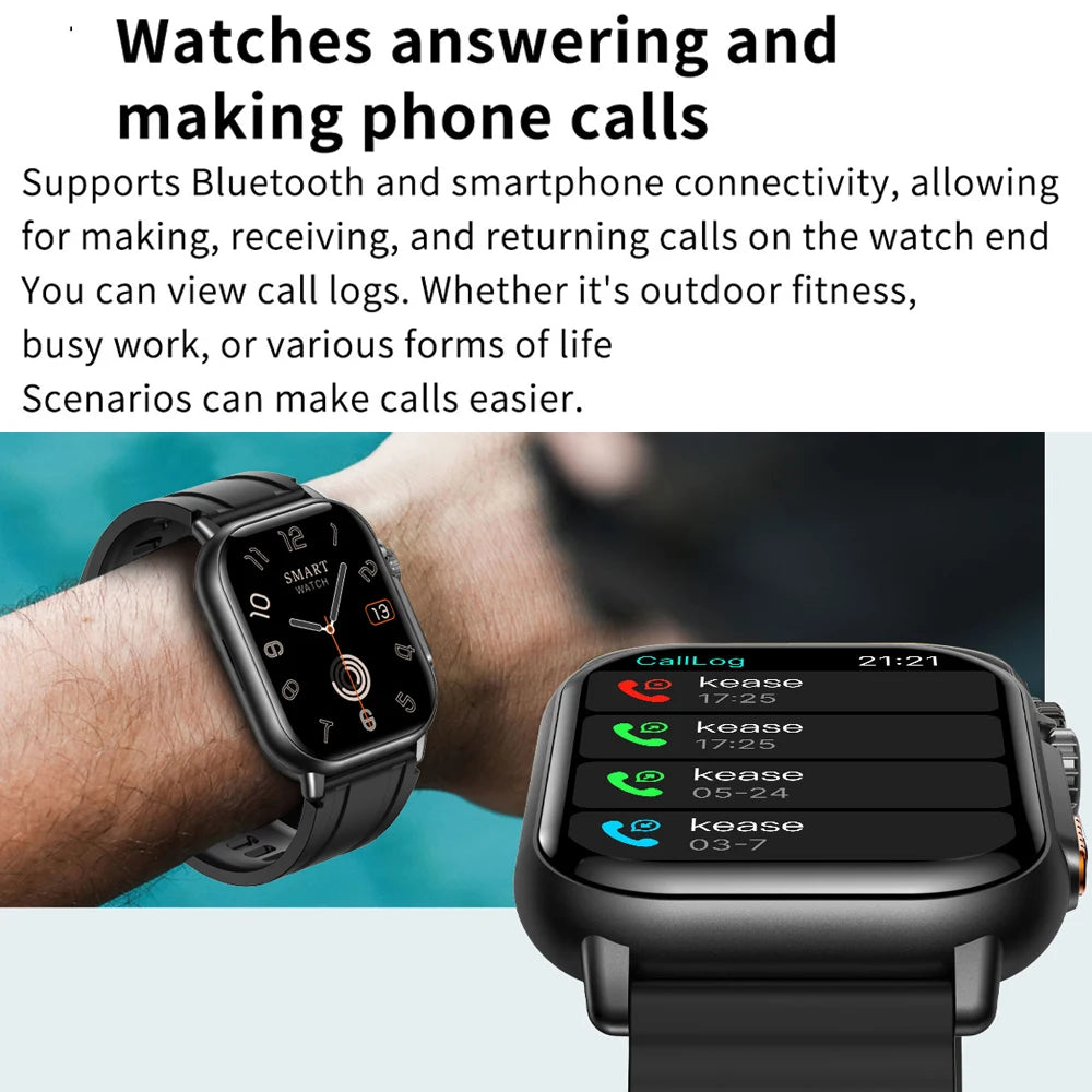 New NFC Bluetooth Call Smart Watch Men Waterproof  For Android IOS