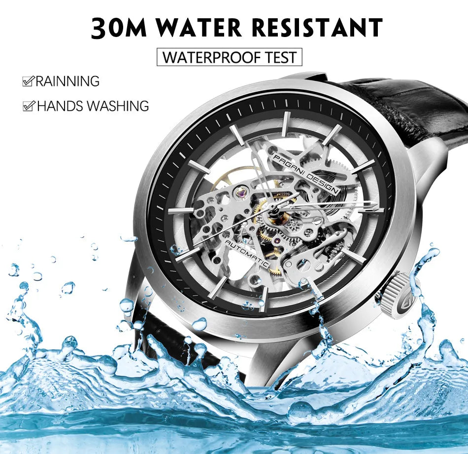 New Men Luxury Automatic Mechanical Watch Stainless Steel Waterproof