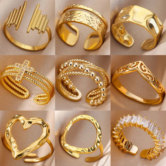 Rings for women gold color waterproof  free shipping